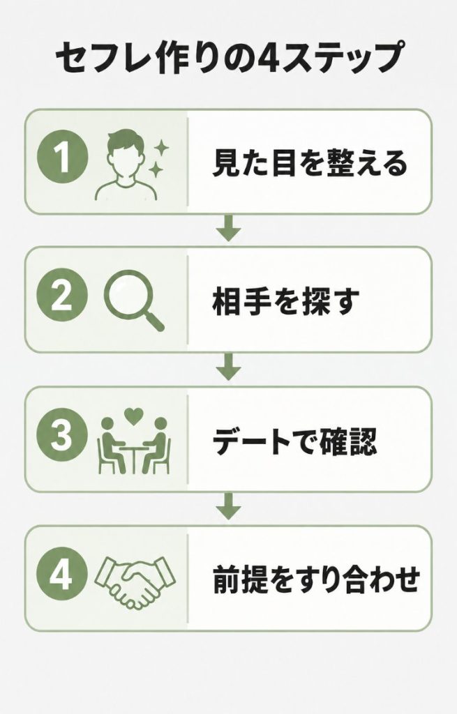 セフレの作り方の4つの手順